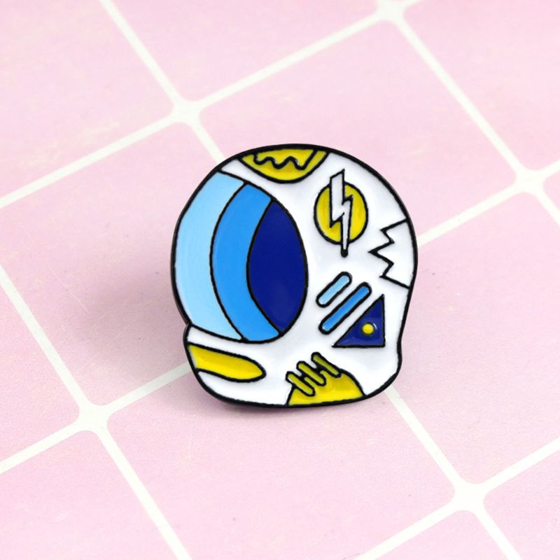 Siy Bros Pin Enamel Desain Kartun Astronot Luar Angkasa Multi Warna Aksesoris Jaket / Tas Ransel Wanita