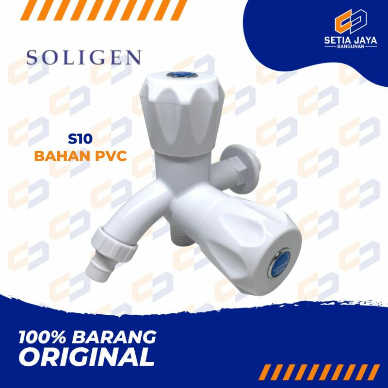 Kran / Keran / Cabang / Double / Shower Plastik Soligen S10 / S 10