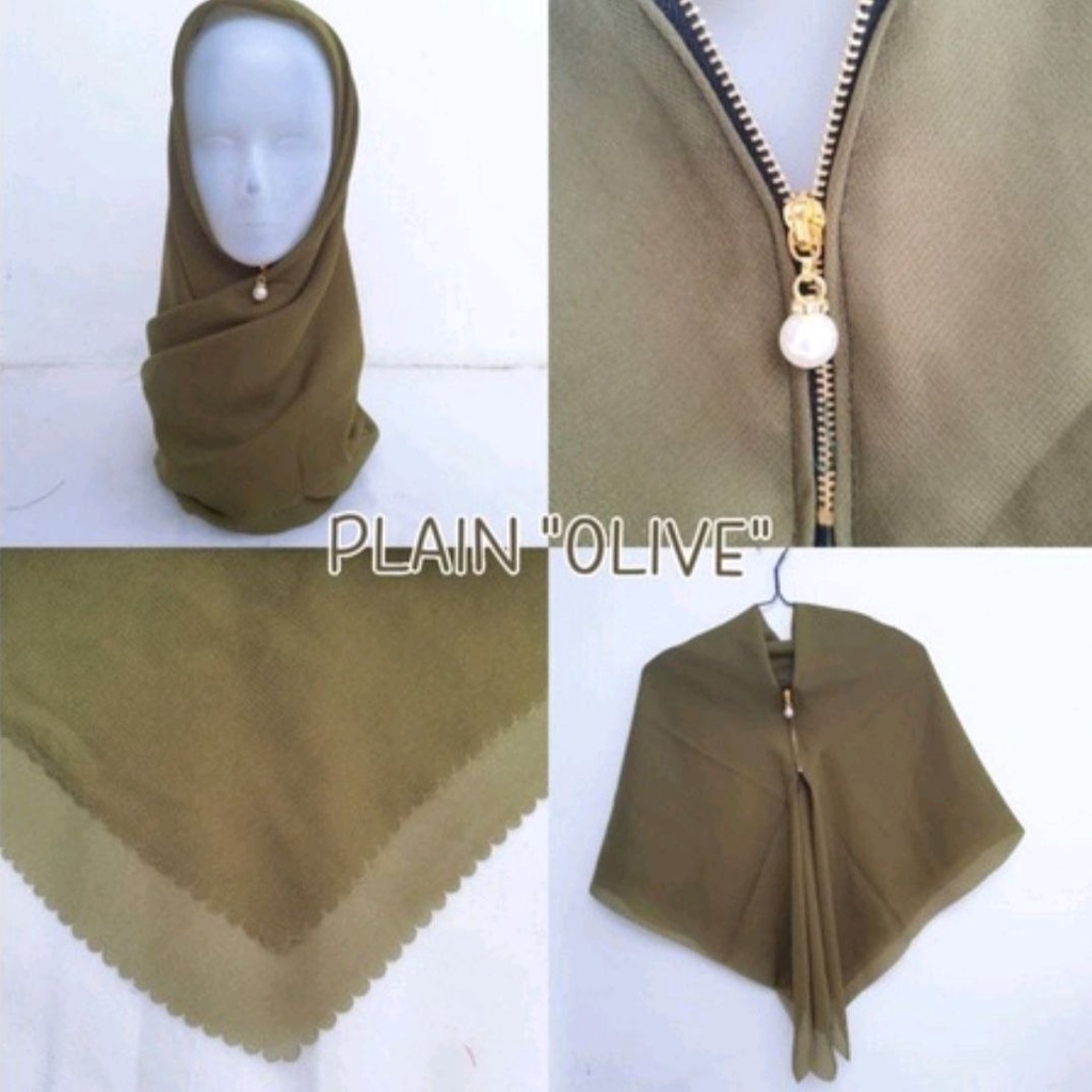 Zipper hijab bella square resleting laser cut / segiempat zipper bella square polycotton premium