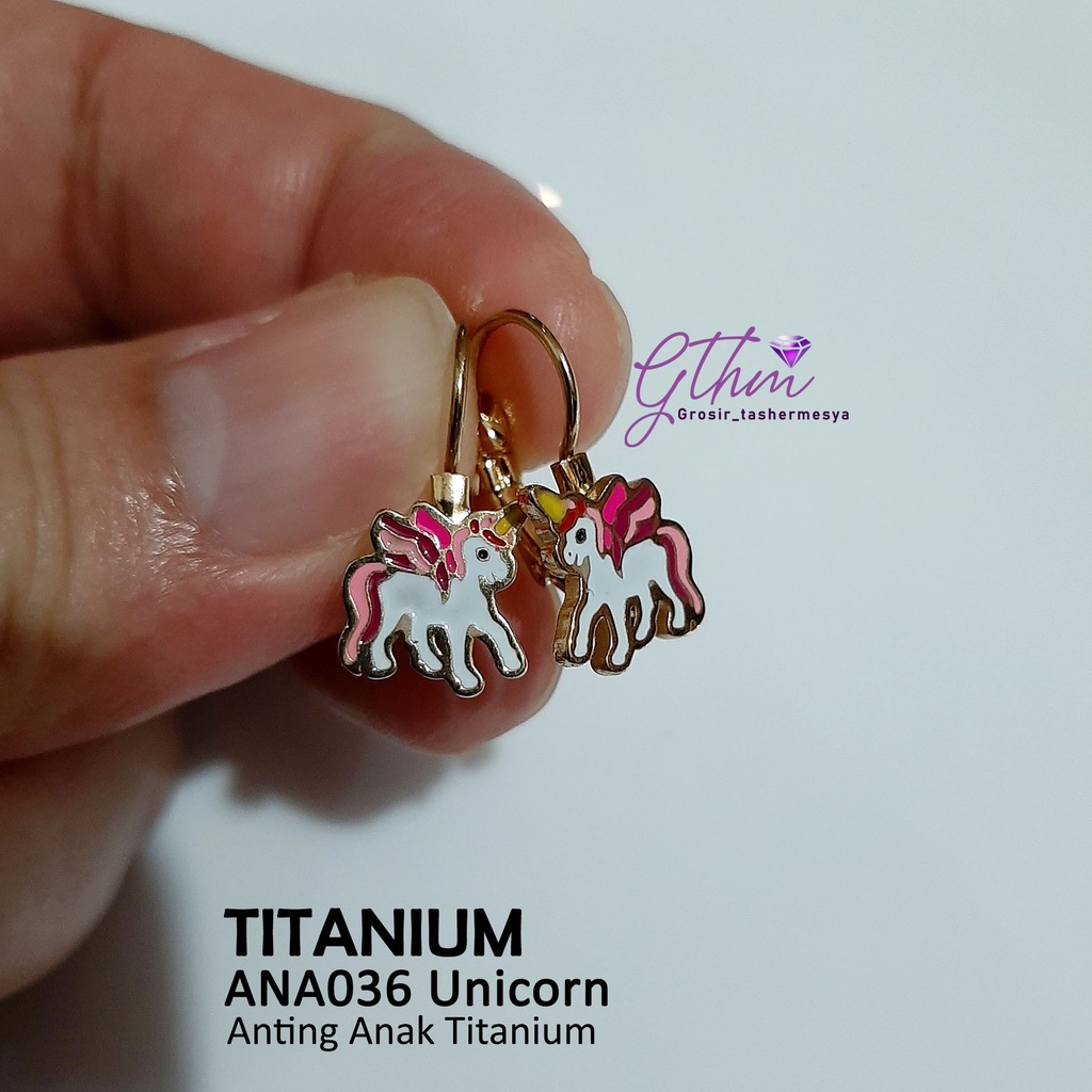 gthm anting anak kepala kitty bintang ANA001 perhiasan anak lapis emas 18k cat xuping