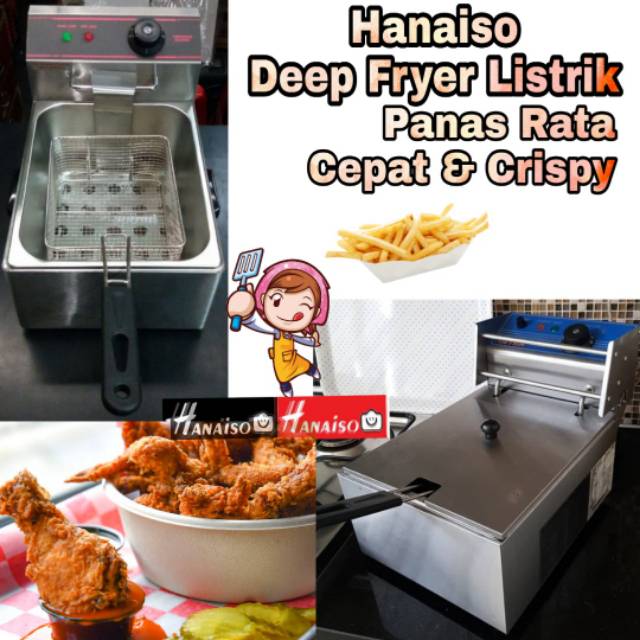 Medan Termurah Gojek Hanaiso Mesin Deepfryer Deep Fryer Alat Penggorengan GAS LPG 6 Liter Getra Wirastar