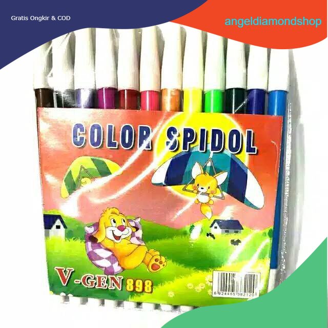 isi 12 Pcs Spidol Warna Warni Murah