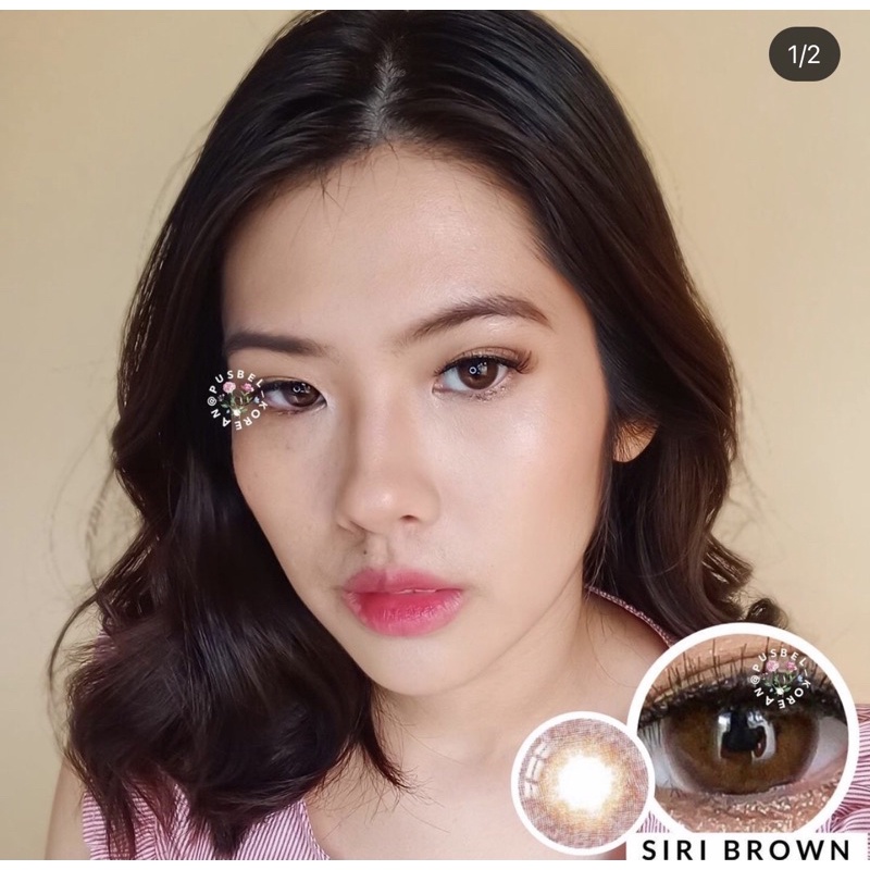 siri brown grey gray softlens korea natural silicone hydrogel