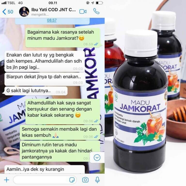 Madu JAMKORAT Asli Original Obat Jamu Penurun Kolesterol Asam Urat Rematik Nyeri Sendi Herbal Ampuh