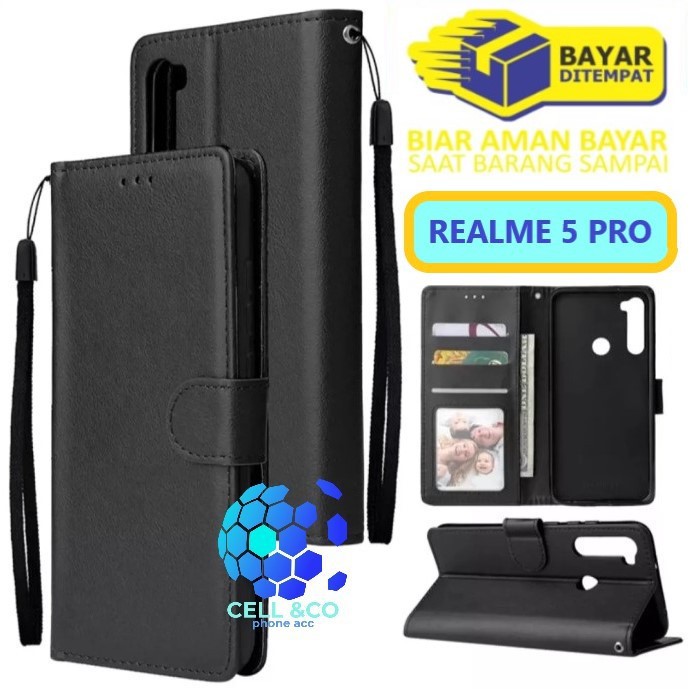 Flip cover REALME 5 PRO Flip case buka tutup kesing hp casing hp flip case leather wallet