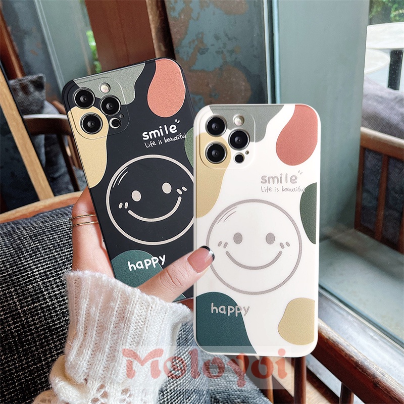 Soft Case Tpu Motif Smile Untuk Iphone 8 6 6S 7 Plus 13 11 12 Pro Max Xr X Se 2020 Xs Max