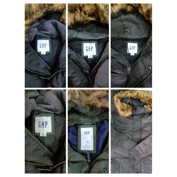 Jaket Pria G*AP Parka Hoodie l Mens Casual Jaket Winter ,Jaket Sherpa Puffer Original Branded