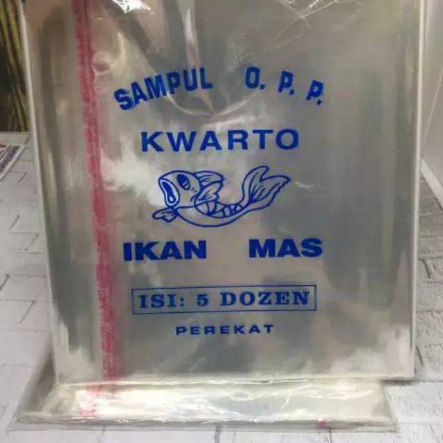 

Sampul Buku Bening Plastik Kwarto OPP Ikan Mas ( 1 Pak )