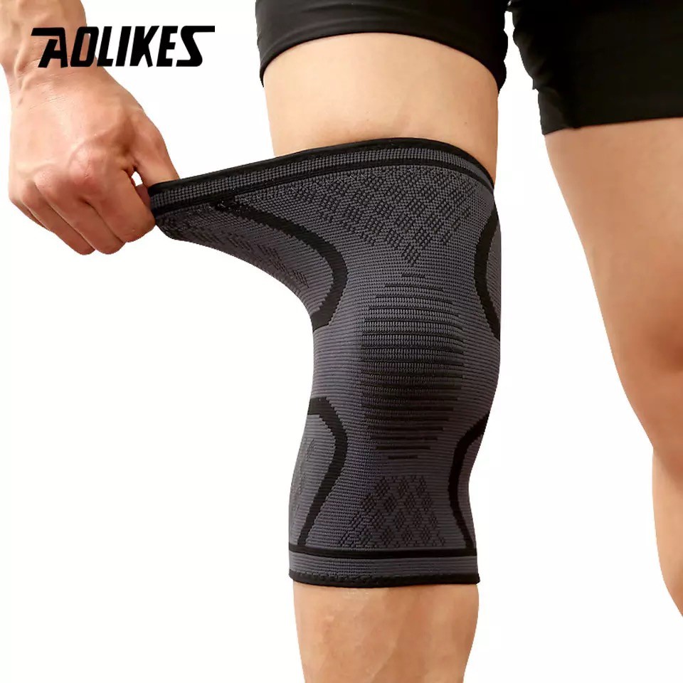 AOLIKES 7718 Premium Leg Knee Sleeve / Elastic Knee Support - Deker Pelindung Lutut Kaki Olahraga