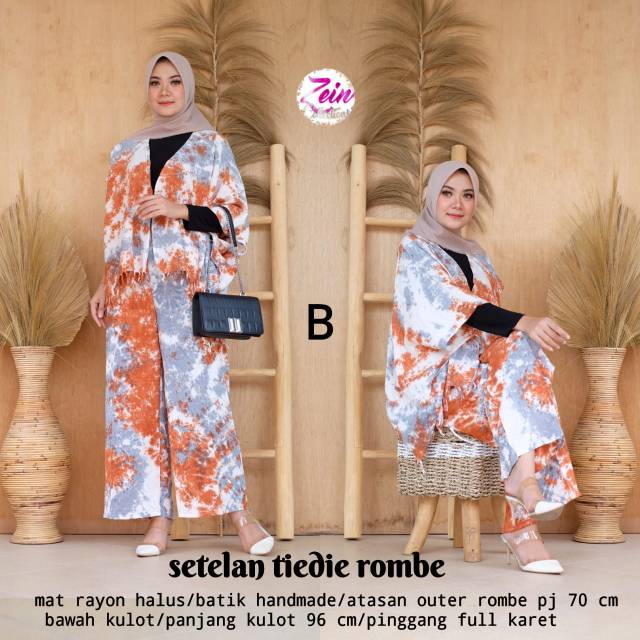 Setelan tyde rombe motif kekinian  batik modern