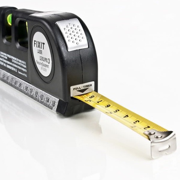 Waterpass digital Laser Level Measure Tape Aligner Ruler gratis batrei