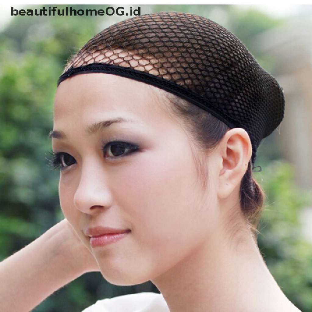 1 Pc Topi Jaring Rambut Palsu Elastis Bahan Mesh Untuk Cosplay 8_4