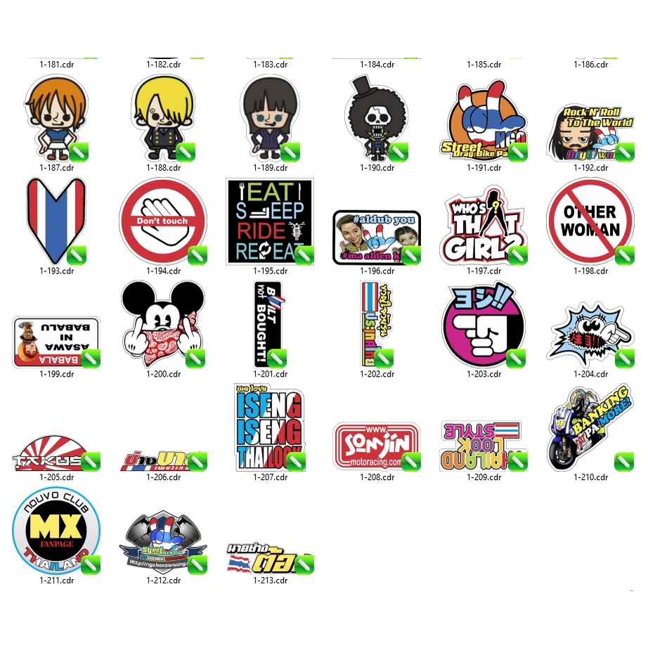 Thai Stickers Collection - Coreldraw