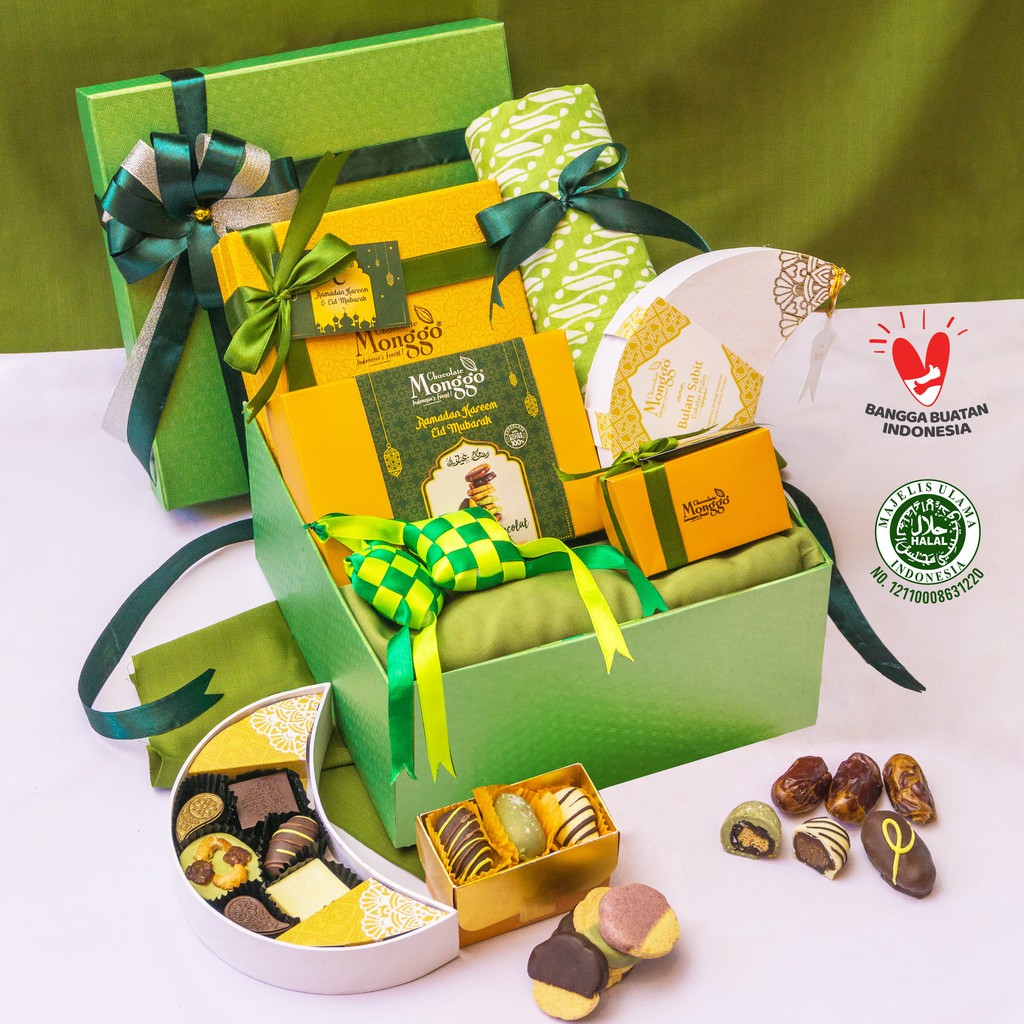 Hampers Ramadan Kurma Coklat Pralin Biskuit | Chocolate Monggo | Parcel