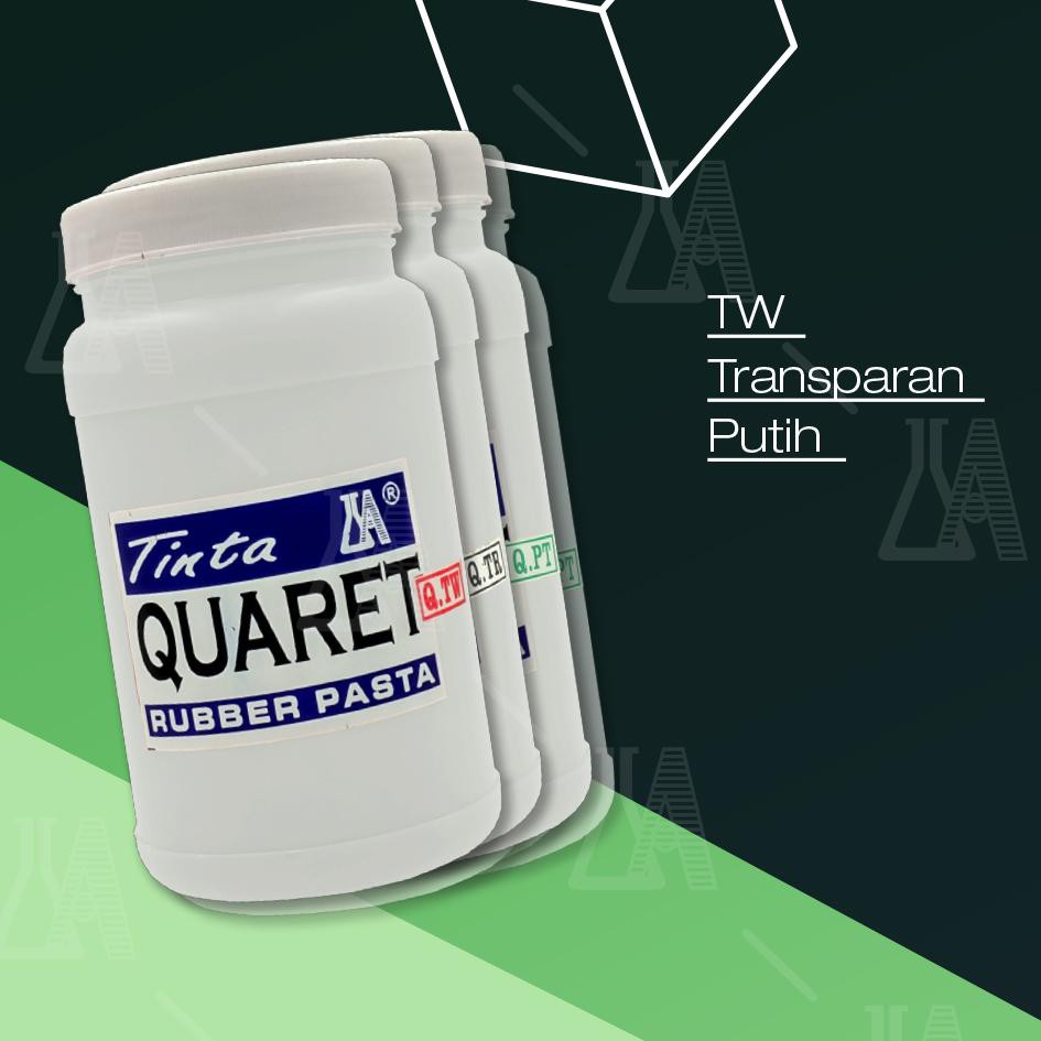 

Cat Sablon Quaret Warna TW Transparan & Putih - Setengah Kilo