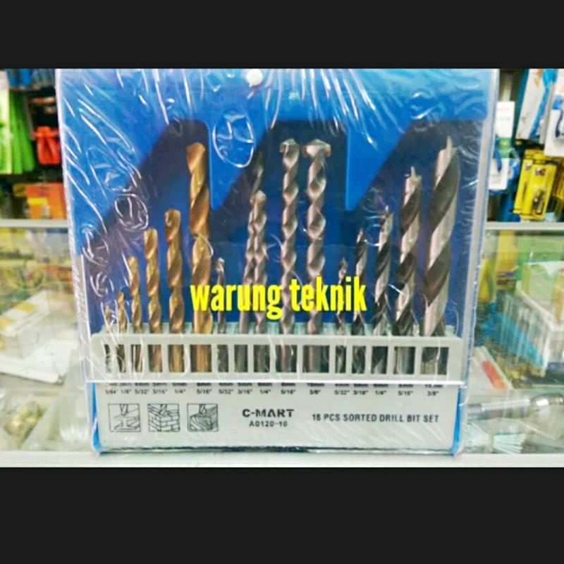 CMART MATA BOR SET LENGKAP BESI KAYU BETON 16 PCS