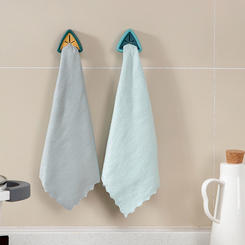 Creative Self Adhesive Plug Push In Towel Holder / Wall Mounted Wash Cloth Storage Hanging Hooks