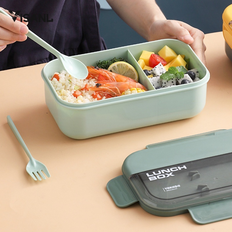 Kotak makan anti tumpah tempat makan lunch box set Kotak Makan Dengan Dengan Kotak Sup Dan Sendok