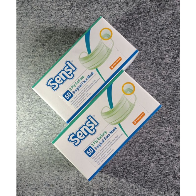 SENSI 3 PLY EARLOOP SURGICAL FACE MASK ISI 50