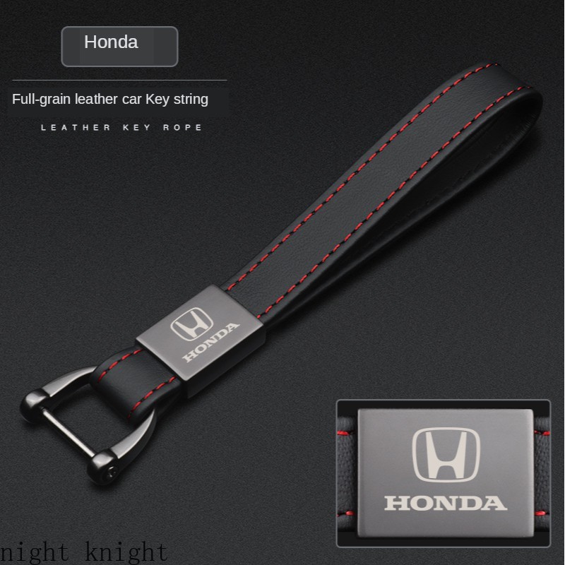 Tali Kunci Mobil For Honda First Layer Cowhide Car Key Strap Suitable for City/Civic/CRV Accord/Jazz/HRV/CRZ/C70/BRV/Dash