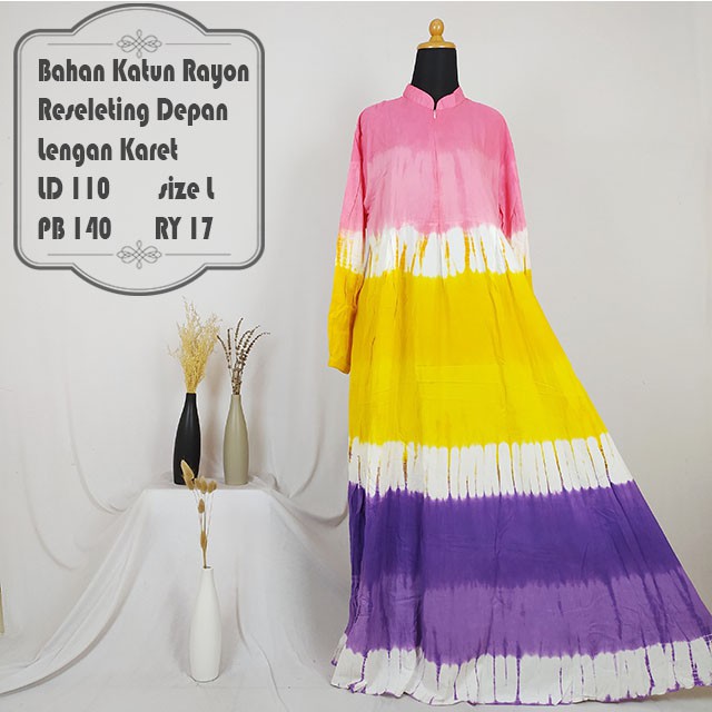 Jual Murah Ry17 Gamis Batik Rayon Premium Motif Abstrak ZnGYbEzig7QXBW