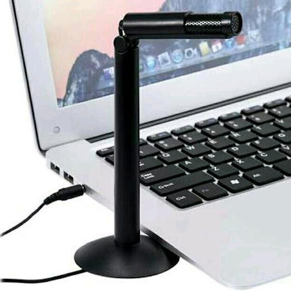 Microphone Mic Laptop PC HP Desktop 3.5mm with Stand Mount Mikrofon - Stan Mic Mikrofon Komputer Mic