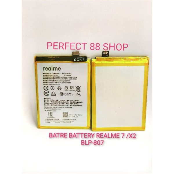 BATRE BATTERY BATERAI REALME 7 / REALME X2 BLP-807 Ori