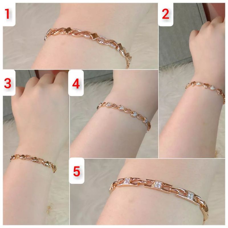 La Vienne - Gelang Rantai Titanium Wanita - 5 Variasi Savia