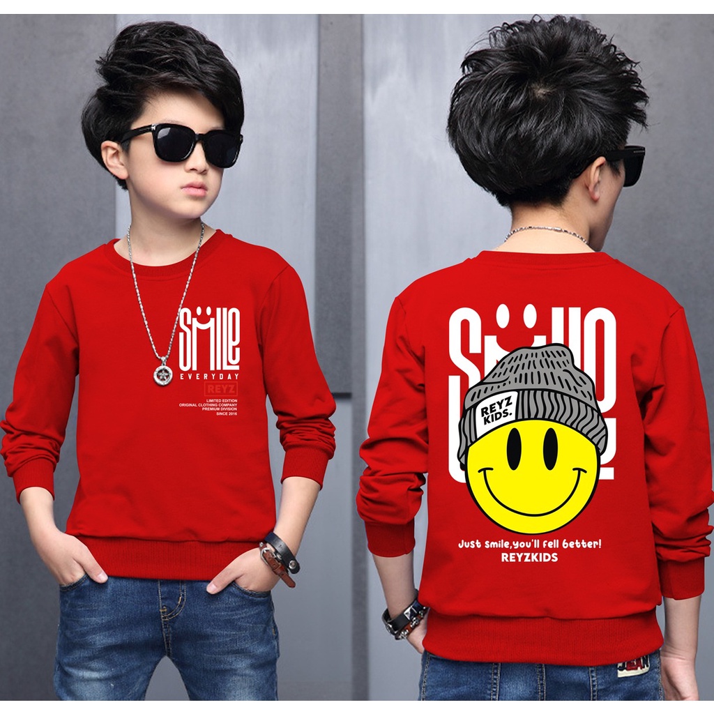 Switer Smile Terbaru / Sweater Anak Laki-laki /  Sweeter Gaming Bahan Babyterry / FLAVA_STORE