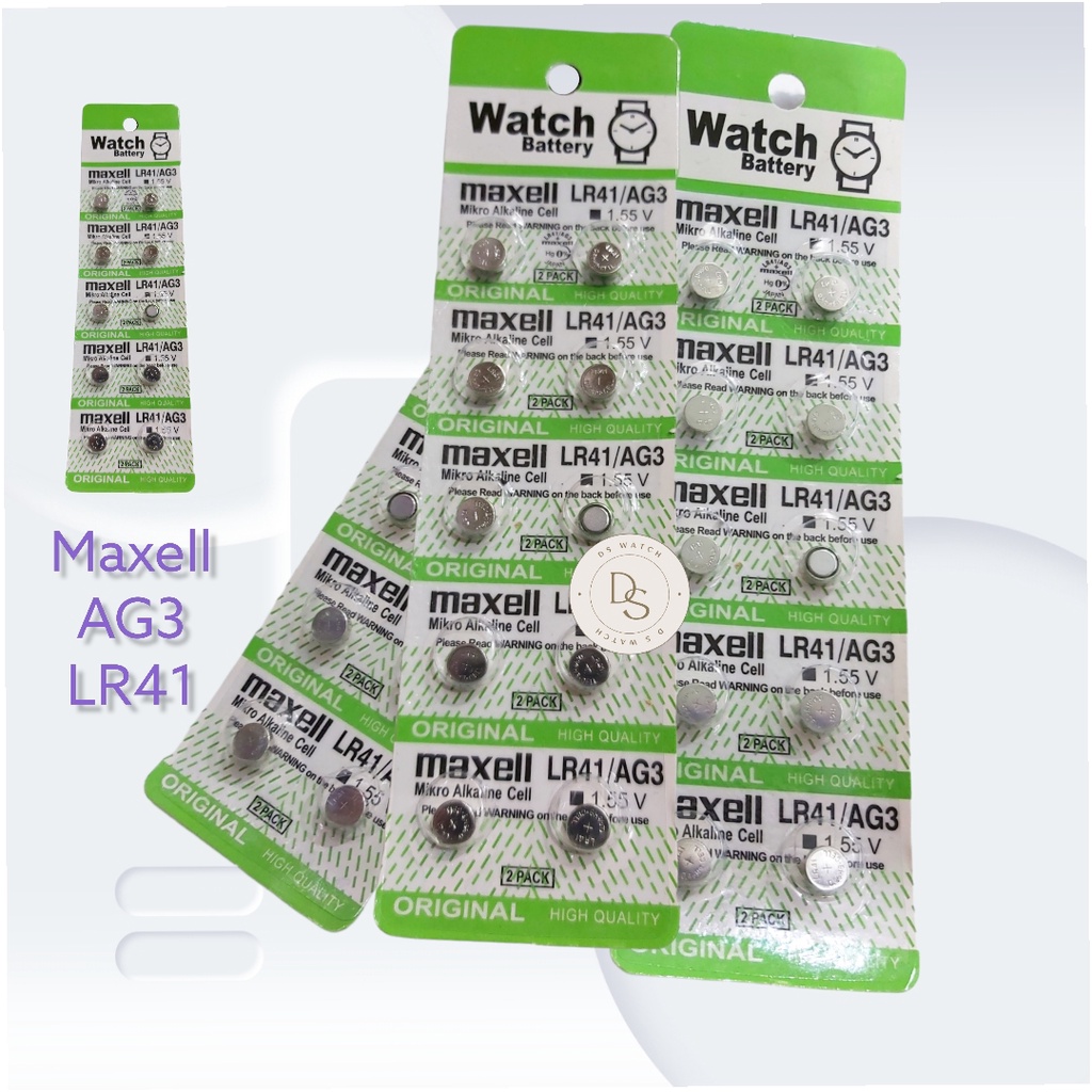 Baterai jam tangan batere kancing maxell LR41/AG3 LR626