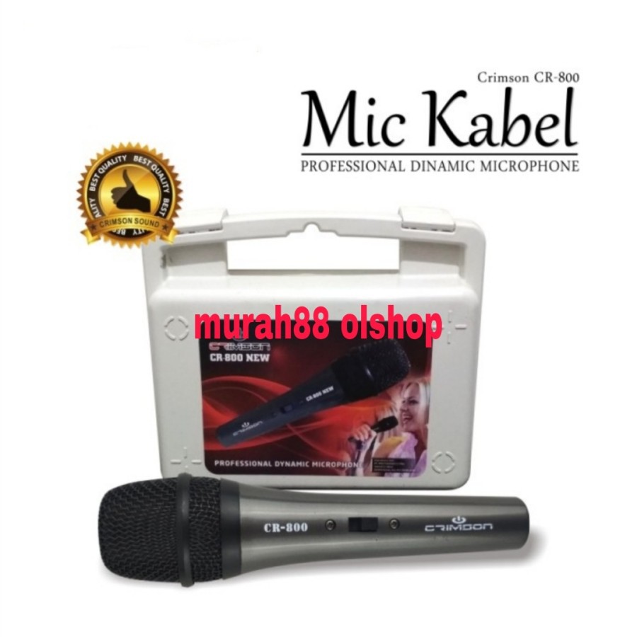 MIC KABEL MURAH DYNAMIC MICROPHONE CRIMSON CR-800