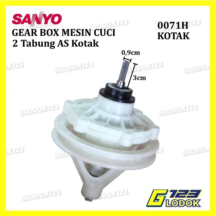 Gearbox Gerbox Girbox Mesin Cuci 2 Tabung SANYO Gear Box AS Kotak 3cm