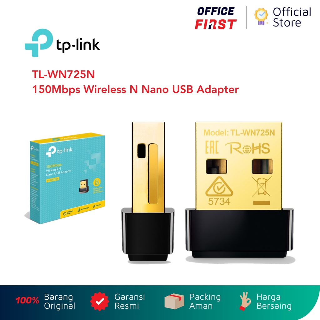 TP-Link TL-WN725N 150Mbps Wireless N Nano USB Adapter WiFi TLWN725N