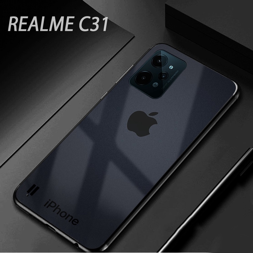 Softcase Glass Realme C31 C35 [G95] - Softcase Mirror - Softcase Kaca Realme - Softcase Glass - Soft