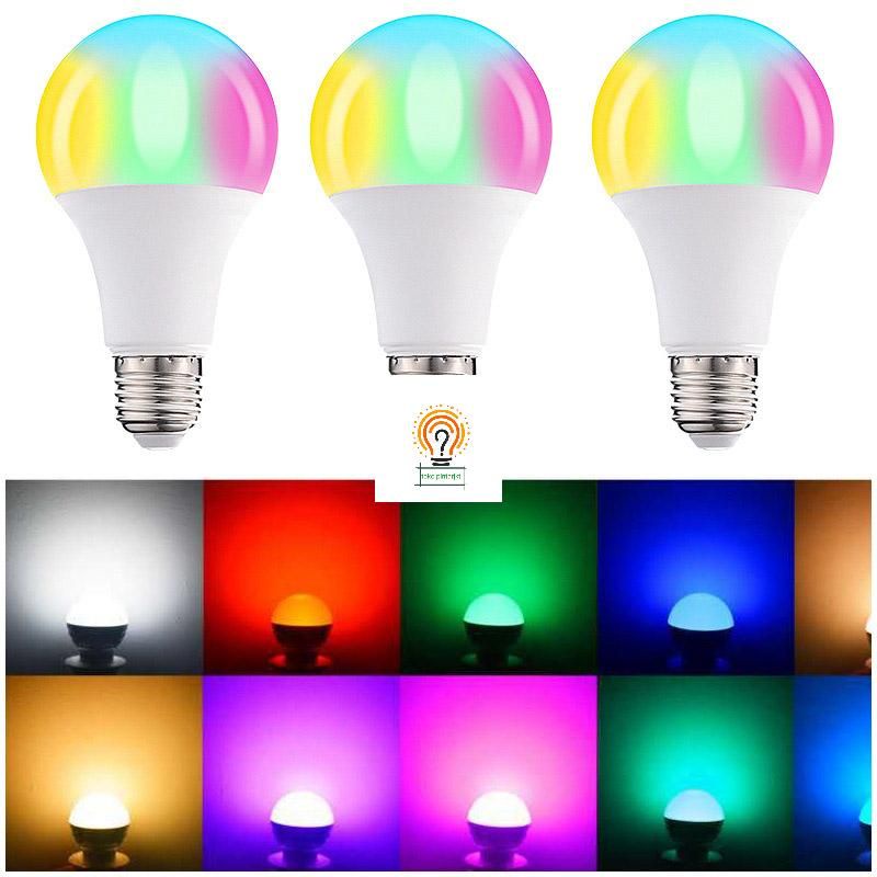 Lampu Bohlam LED RGB Berubah Warna Dengan  Remot Control E27 9W&amp;12W