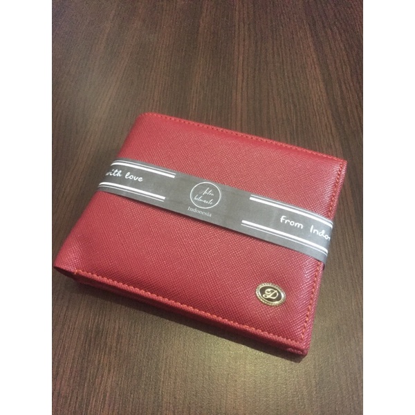 dompet pria model 3 dimensi bahan kulit sintetis lokal pipa #dompet #dompetpria #dompetlokal-Merah