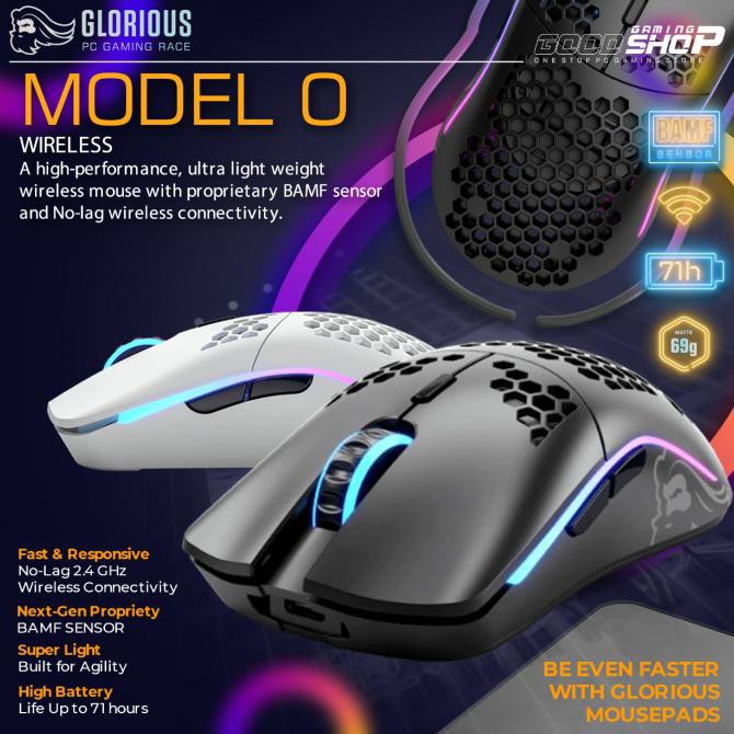Glorious Model O Wireless - Gaming Mouse - Matte Black Toko.Elaagustini8787