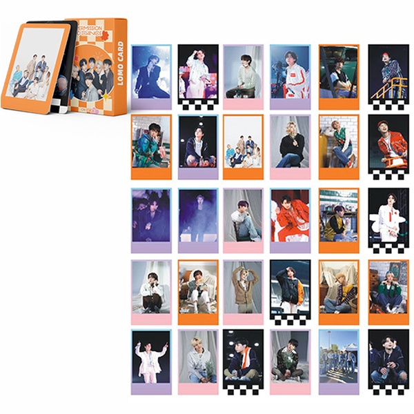 30pcs / box Kartu Foto BTS 2022 ENHYPEN BLACKPINK Stray Kids EXO TWICE TXT NCT Dream Aespa LOMO