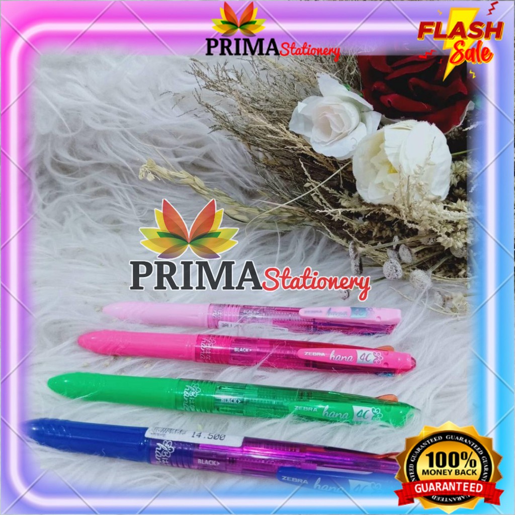 

BALLPOINT, BOLPEN, POLPEN, PULPEN, PENA Pena Zebra hana clip on 4 warna (4 in 1) pulpen ballpoint
