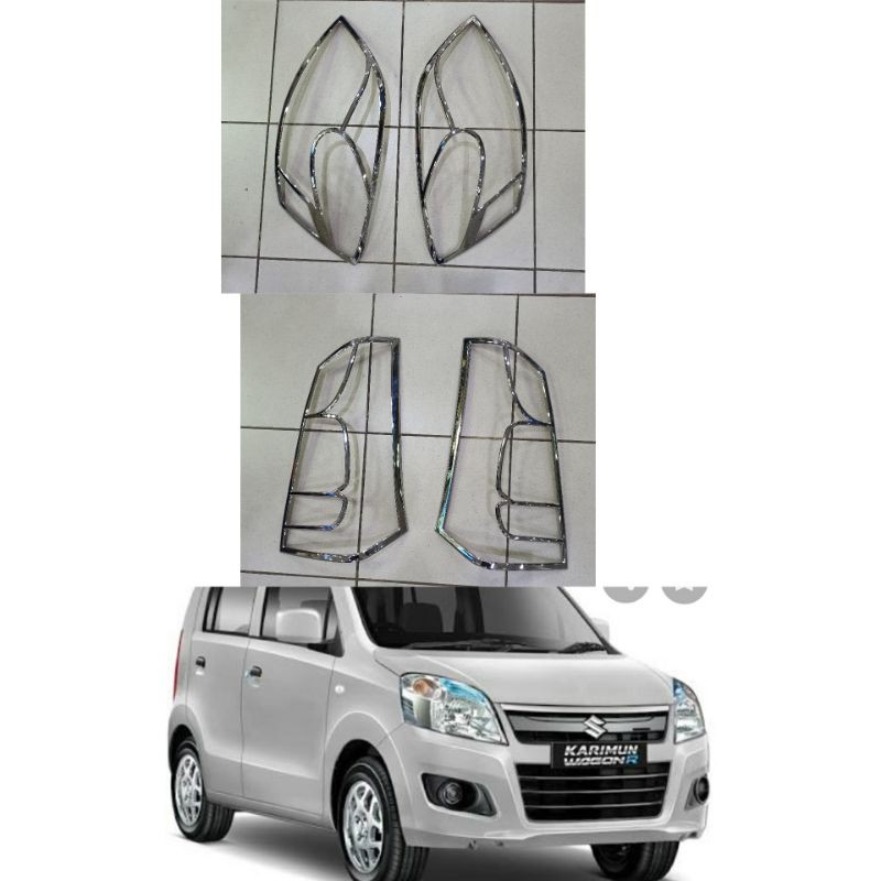 Paket garnish lampu chrome Wagon R.