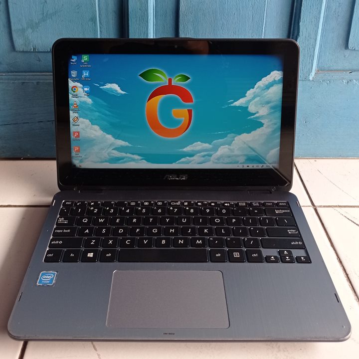 Asus TP203N Hitam Touchscreen Layar sentuh Slim Tipis RAM 4GB SSD 128GB Notebook Second