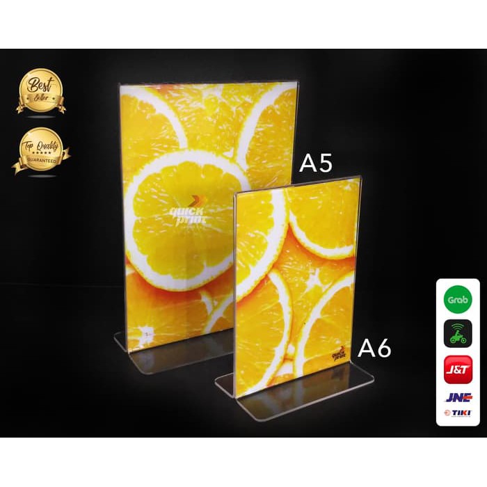 

Acrylic Tent Holder / Tempat Brosur Akrilik / Nomor Meja ukuran A6