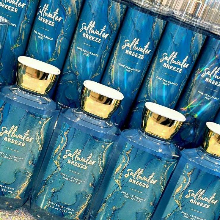☇ BATH & BODY WORKS BBW SALTWATER BREEZE SERIES MIST LOTION SHOWER GEL BODY CREAM MOISTURIZING WASH