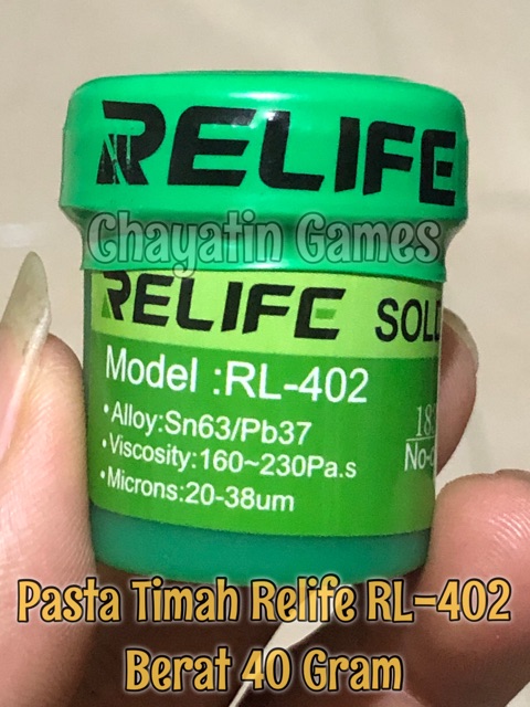 Pasta Timah RELIFE / Timah Cair Merk RELIFE RL-402