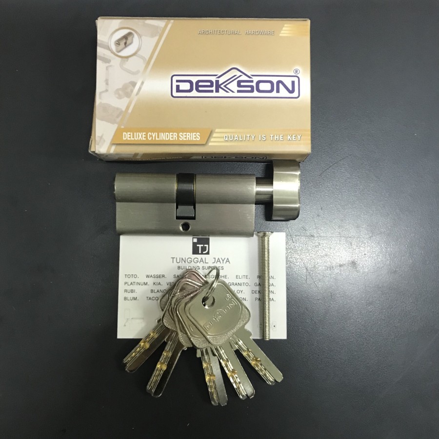 Cylinder Computer Knob Dekkson 70mm / Cylinder Knob / Kunci Pintu Knob