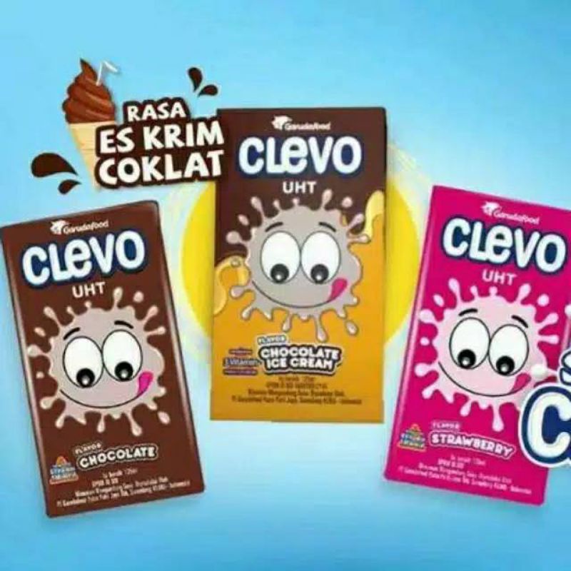 

Clevo Susu UHT Rasa Stroberi (115 ml x 10cups)