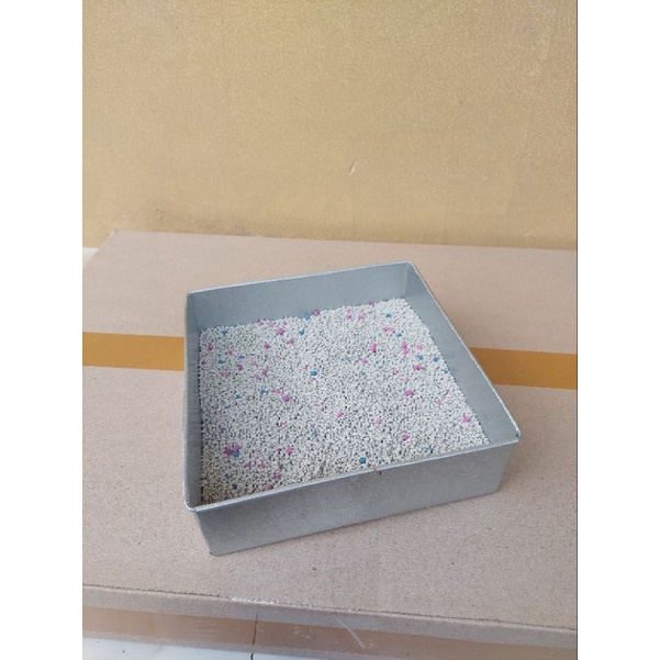 Tempat Pasir Kotoran Kucing / liter Box Bahan Galvalum Anti Karat Ukuran 20x20 cm