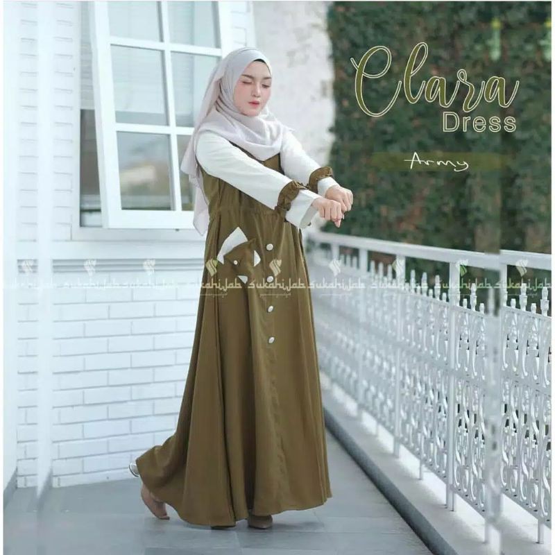 GAMIS REMAJA CLARA Dress Muslim Wanita Gamis Casual Terbaru