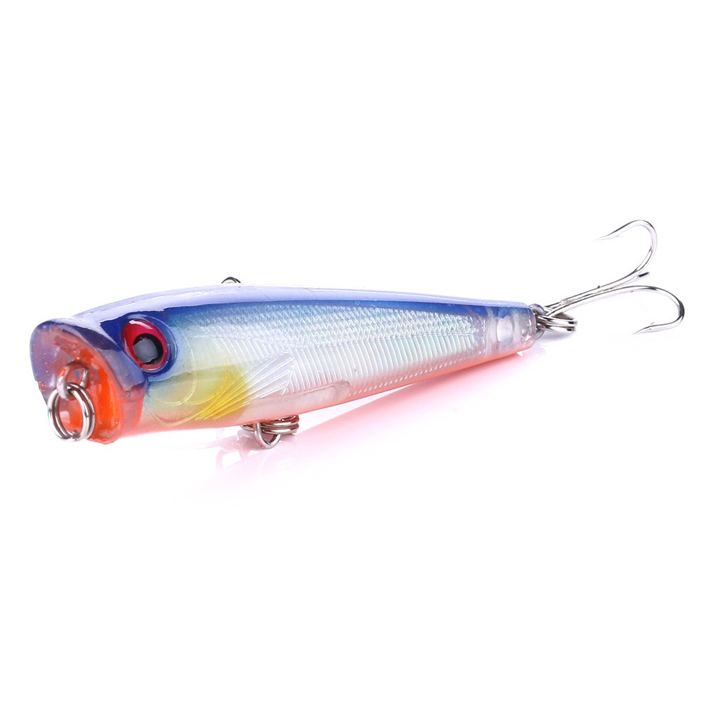 HENGJIA 4PCS/Lot Floating Fishing Lures 6.5CM 6.6G Popper Hard Artificial Bait Topwater Crankbait Tackle