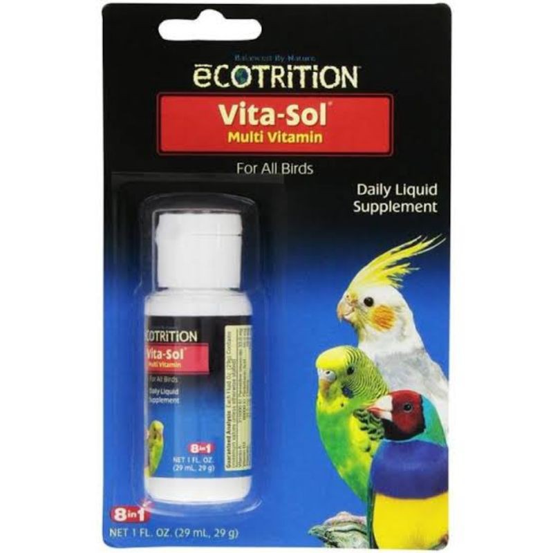VITASOL 29ML MULTIVITAMIN DAN SUPLEMEN MAKANAN Burung Import Quality